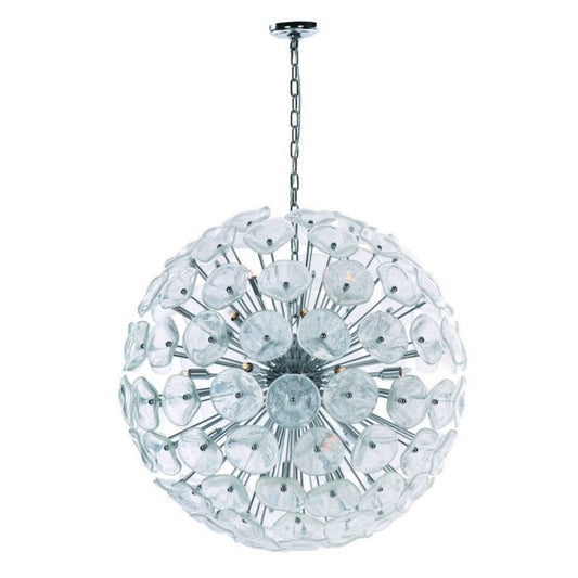 Fiori 28-Light Clear Murano Glass Pendant Light