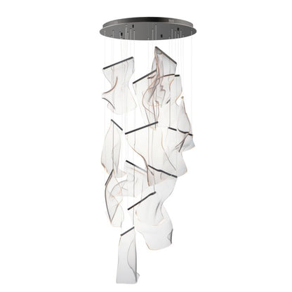 ET2 Lighting Rinkle 14-Light Multi-Light Pendant in Brushed Gunmetal