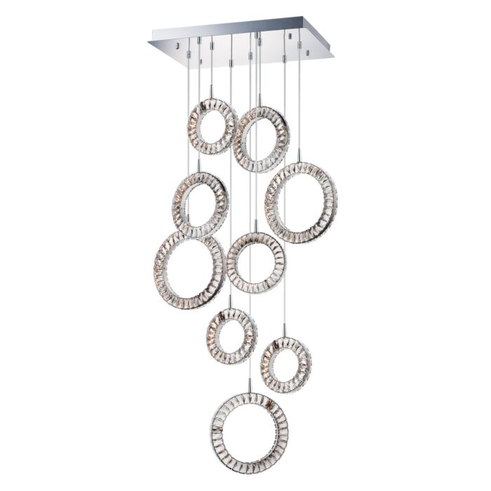 Charm 9-Light LED Pendant in Polished Chrome