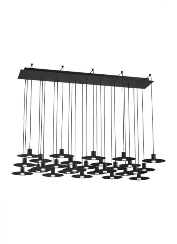 Ceiling Chandelier, 27-Light, LED, Nightshade Black, 18.3"W (700TRSPEVS27TB-LED930277 70PGDJH)