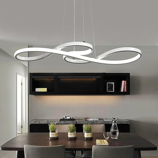 Sputnik Wave Design Semi Flush Chandeliers Metal Silica Gel Ceiling Lights