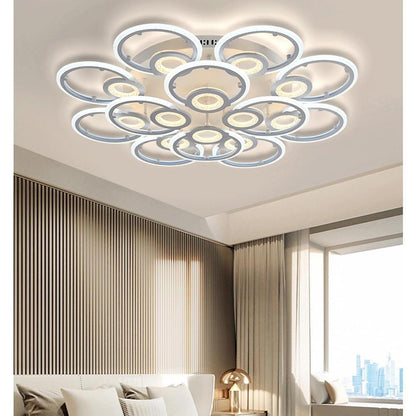 Ring Display Metal Geometric Style Design Flush Mount Lighting LED Bedroom Ceiling Lights