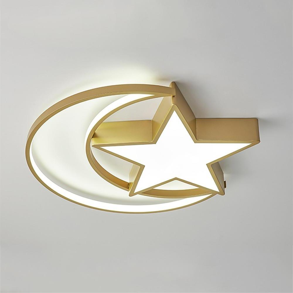 Novelty Moon Star Flush Mount Light LED Baby Kids Bedroom Ceiling Lights