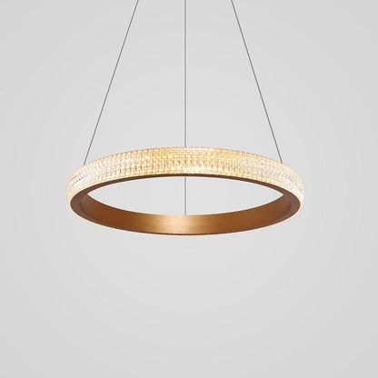 Circular Design LED Gold Modern Chandeliers Kitchen Pendant Lighting