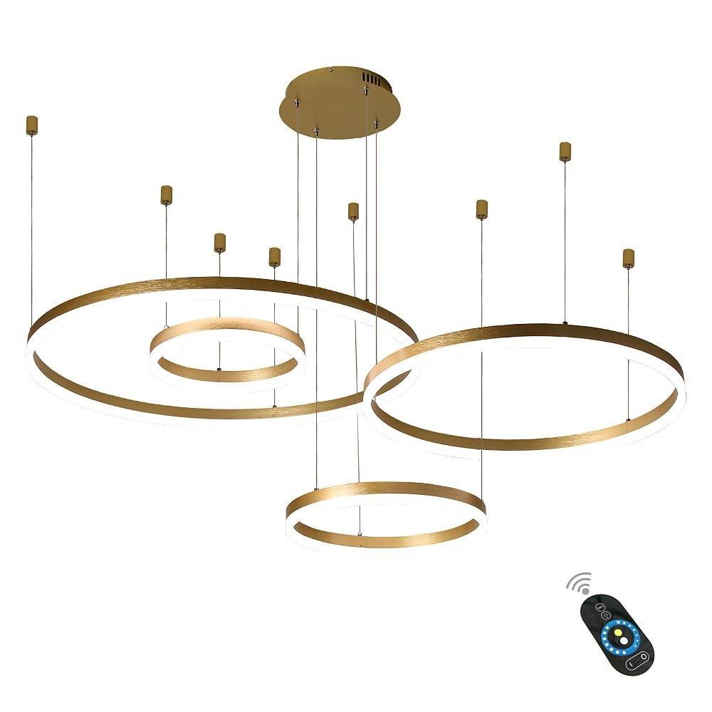 Circle Aluminum Large Chandeliers for High Ceilings Living Room Ceiling Lights