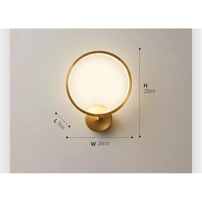 3-light Circular Copper LED Modern Flush Mount Lighting Ceiling Lights