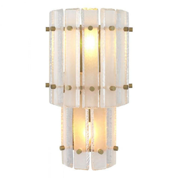 Wall Sconce, 2-Light, Antique Brass, Frosted Glass, 9.45"W (115669UL YV0J041YLZ)