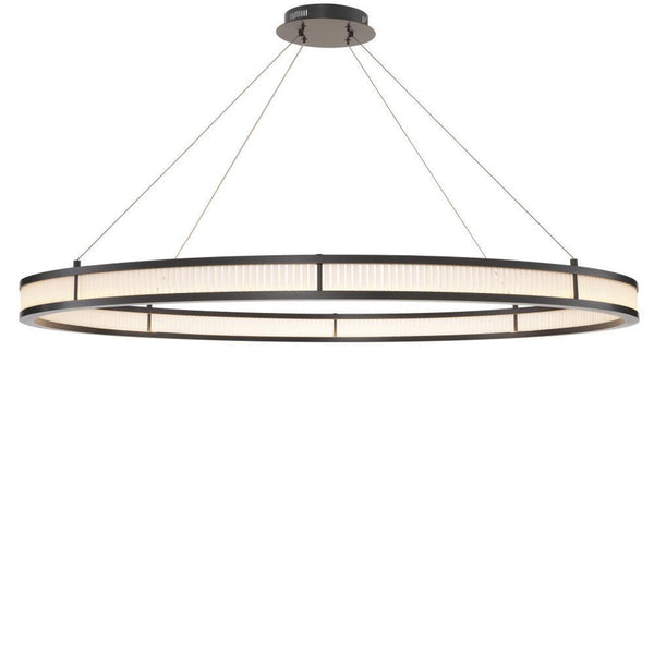 Chandelier, 1-Light, X-Large, LED Integrated, Bronze, Frosted Glass, 54.72"W (114751UL YV0J03YU36)