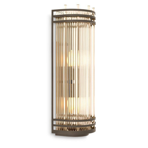 Wall Sconce, 2-Light, Large, Bronze, Clear Glass, 7.28"W (114468UL YV0J041YMR)