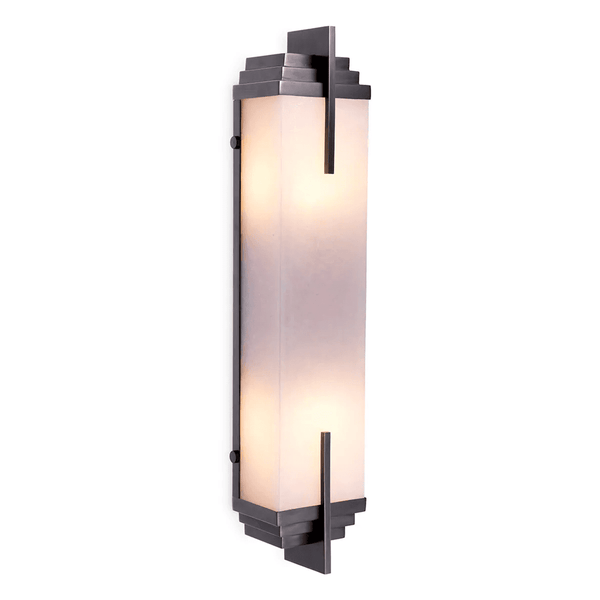 Wall Sconce, 2-Light, Bronze, Alabaster, 4.13"W (116314UL YV0J041YMY)