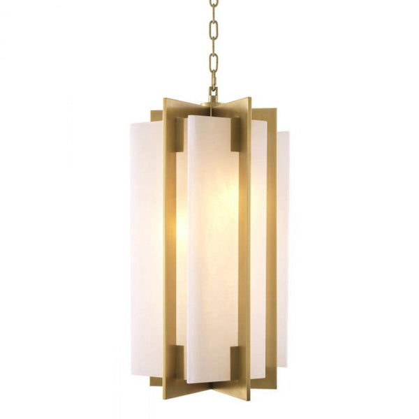 Pendant, 5-Light, Antique Brass, Alabaster, 15.75"W (116085UL YV0J03YU3T)