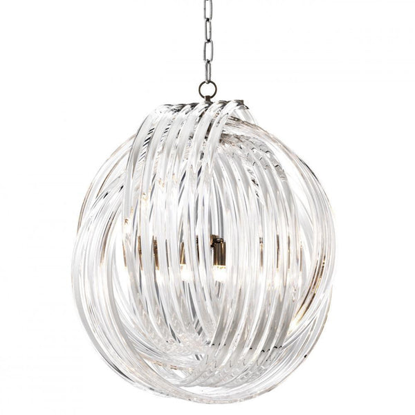 Polo Pendant, 4-Light, Large, Clear Acrylic, Nickel, 27.56"W (109841UL YV0J03YV00)