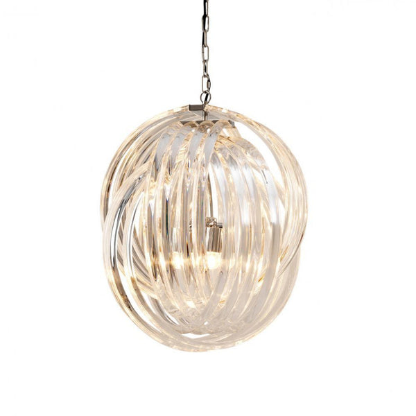 Polo Pendant, 4-Light, Medium, Clear Acrylic, Nickel, 19.69"W (109570UL YV0J03YUZZ)