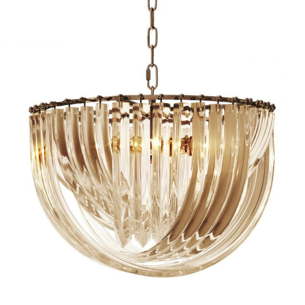 Pendant, 4-Light, Large, Champagne, Antique Brass, 19.69"W (111903UL YV0J03YV06)