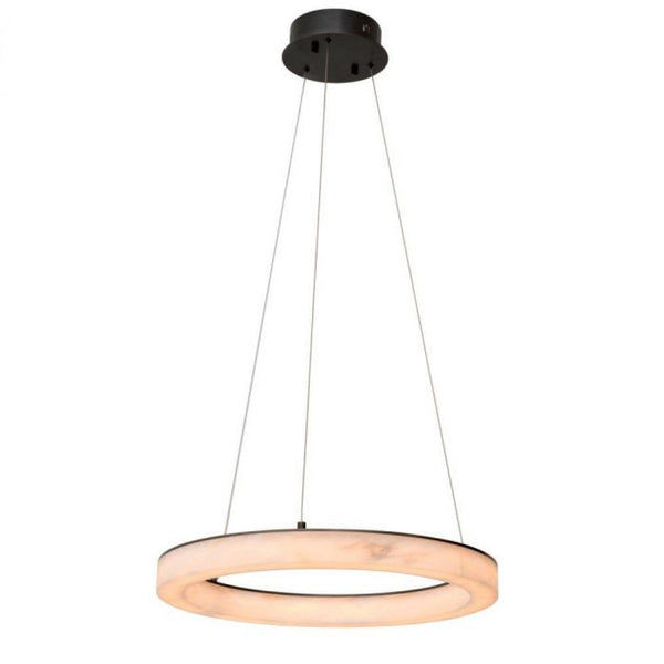 Chandelier, 1-Light, Small, LED Integrated, Alabaster, Bronze, 23.62"W (117049UL YV0J03YV0N)