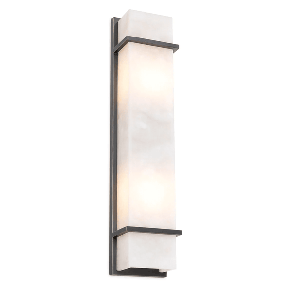 Wall Sconce, 2-Light, Large, Alabaster, Bronze, 5.12"W (114444UL YV0J041YNZ)