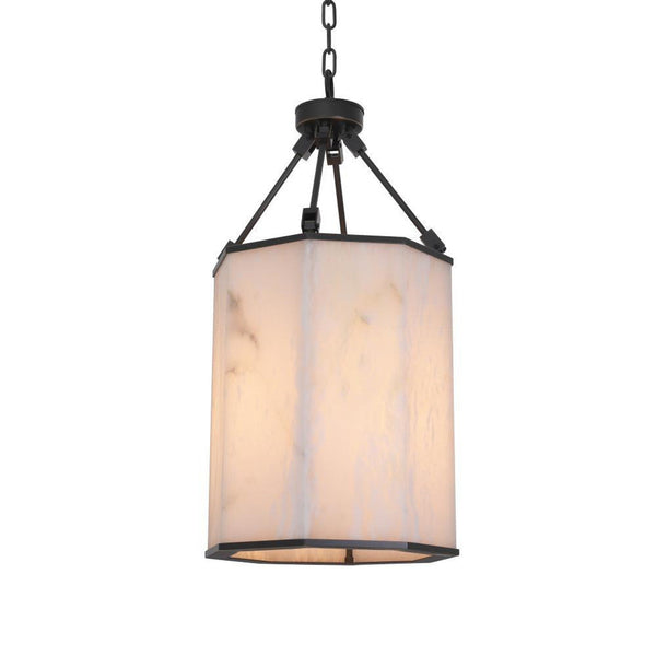 Pendant, 1-Light, Small, Bronze, Alabaster Shade, 13.78"W (114775UL YV0J03YYZ3)