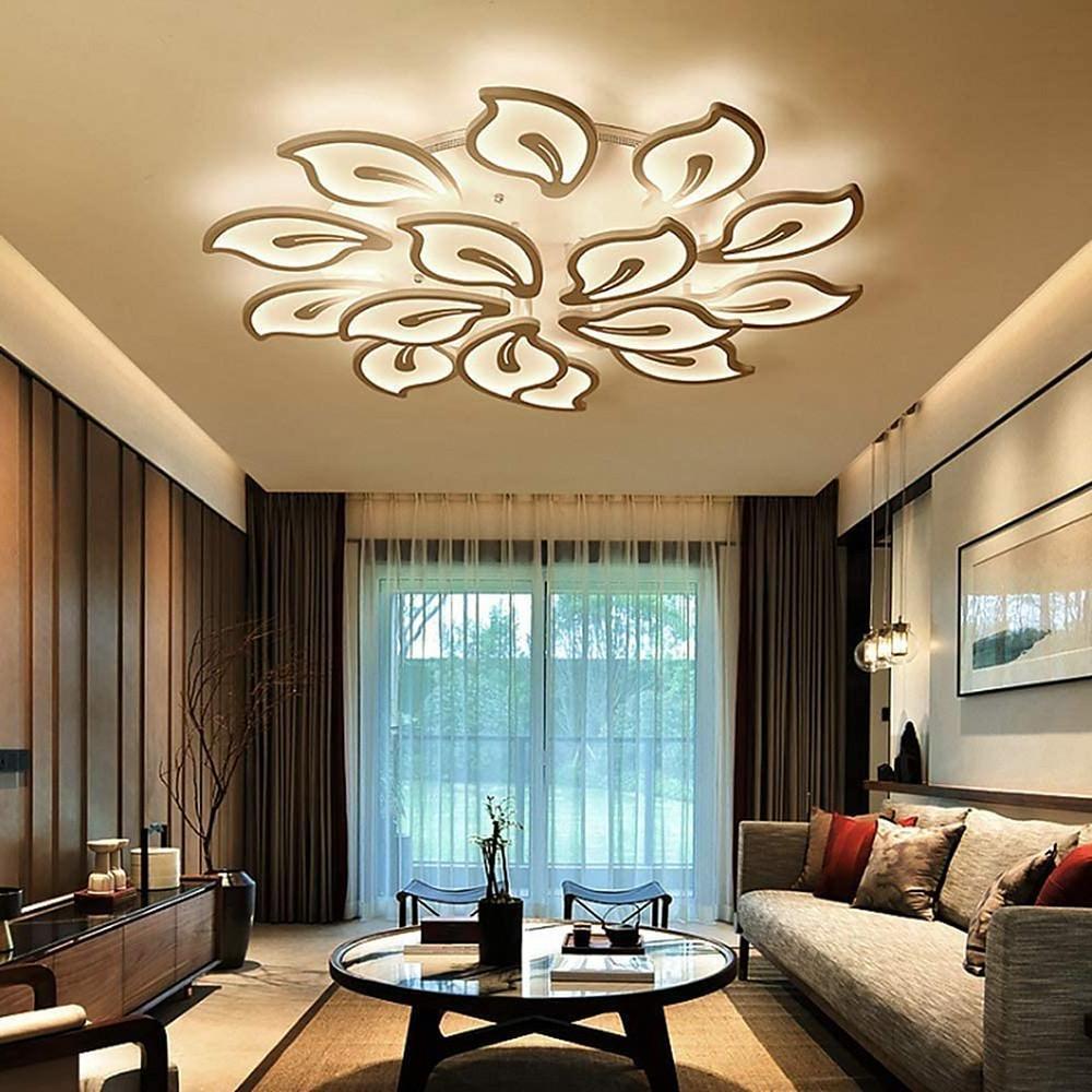 Geometric Flower Dimmable LED Modern Flush Mount Lighting Ceiling Light