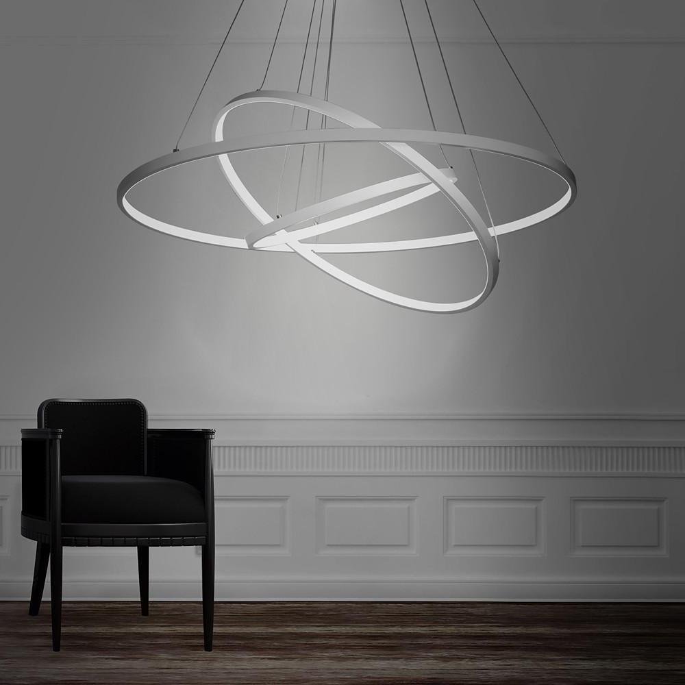 Adjustable Interweaved Ring Dimmable LED Modern Chandeliers Pendant Light