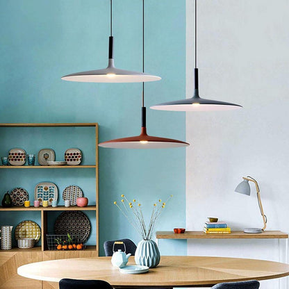 Flat Circular LED Nordic Pendant Lighting Hanging Ceiling Lights