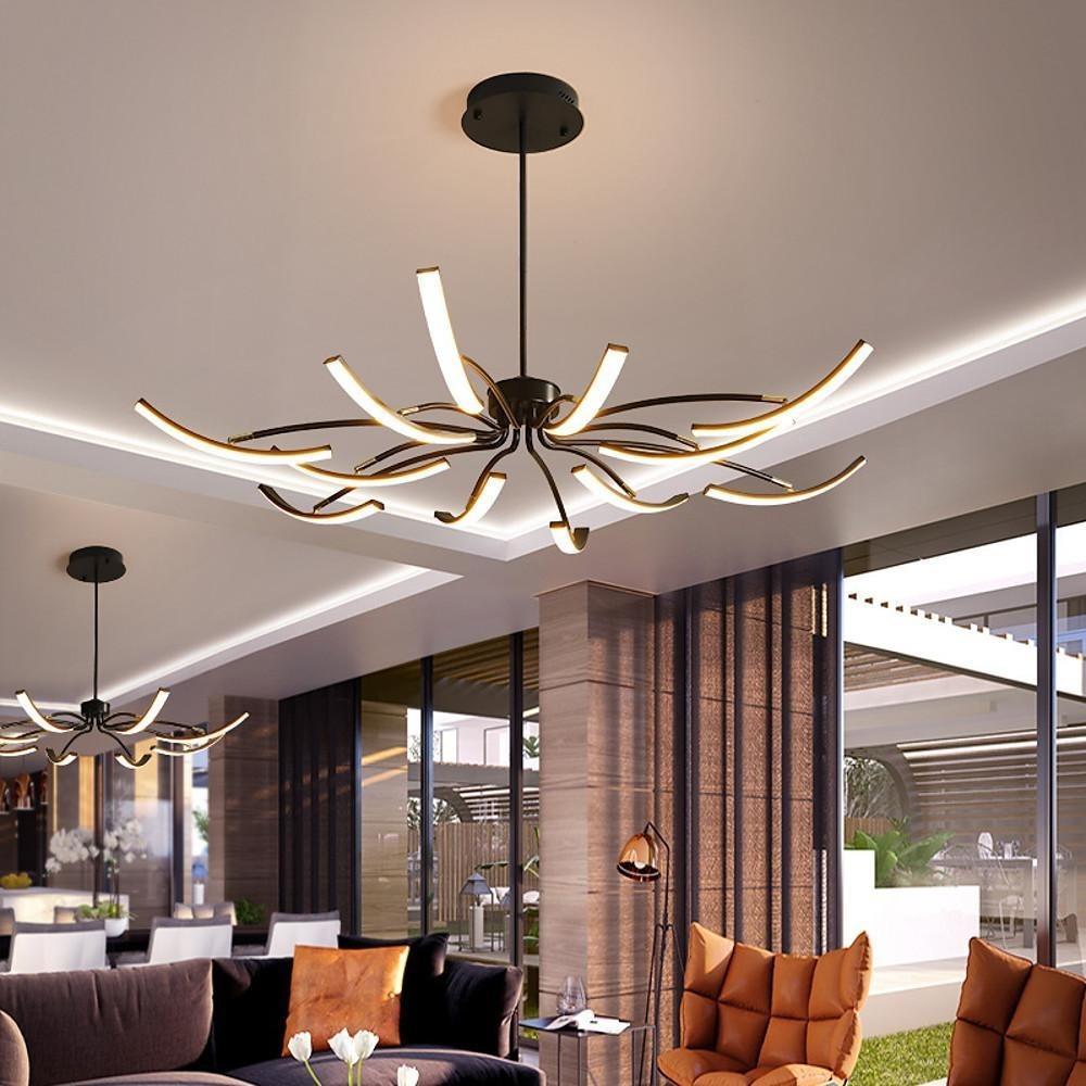 Flower Strips Dimmable LED Nordic Chandeliers Pendant Light Hanging Lamp