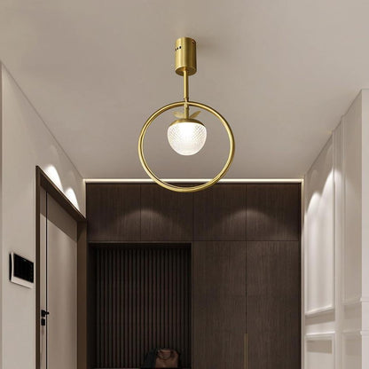 Circle LED Gold Modern Flush Mount Lighting Ceiling Lights Chandeliers