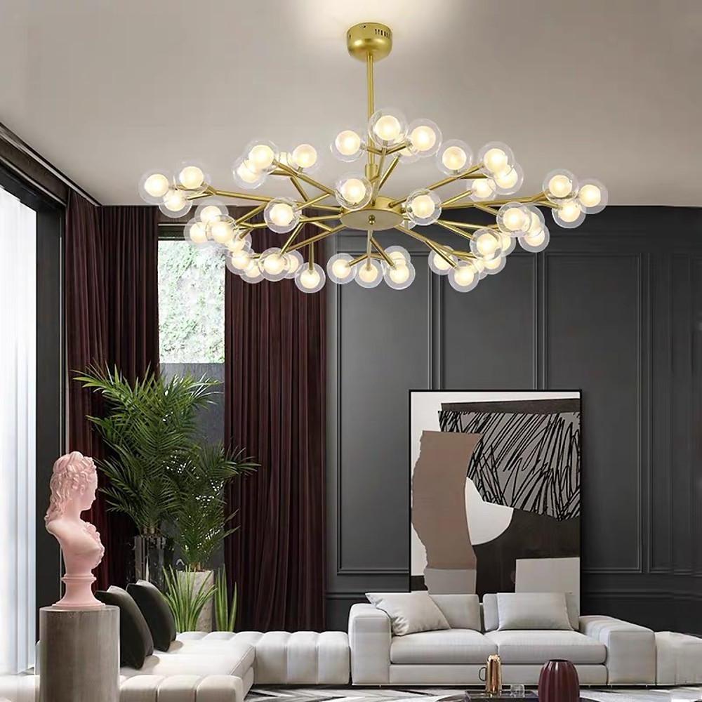 45 Lights LED Cluster Design Glass Modern Chandelier Ceiling Light