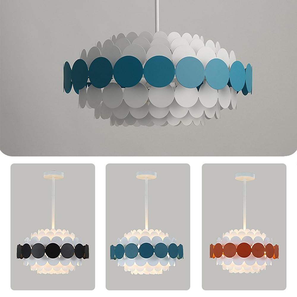 Circles Frills Blue Pendant Light Metal Stylish Living Room Ceiling Light