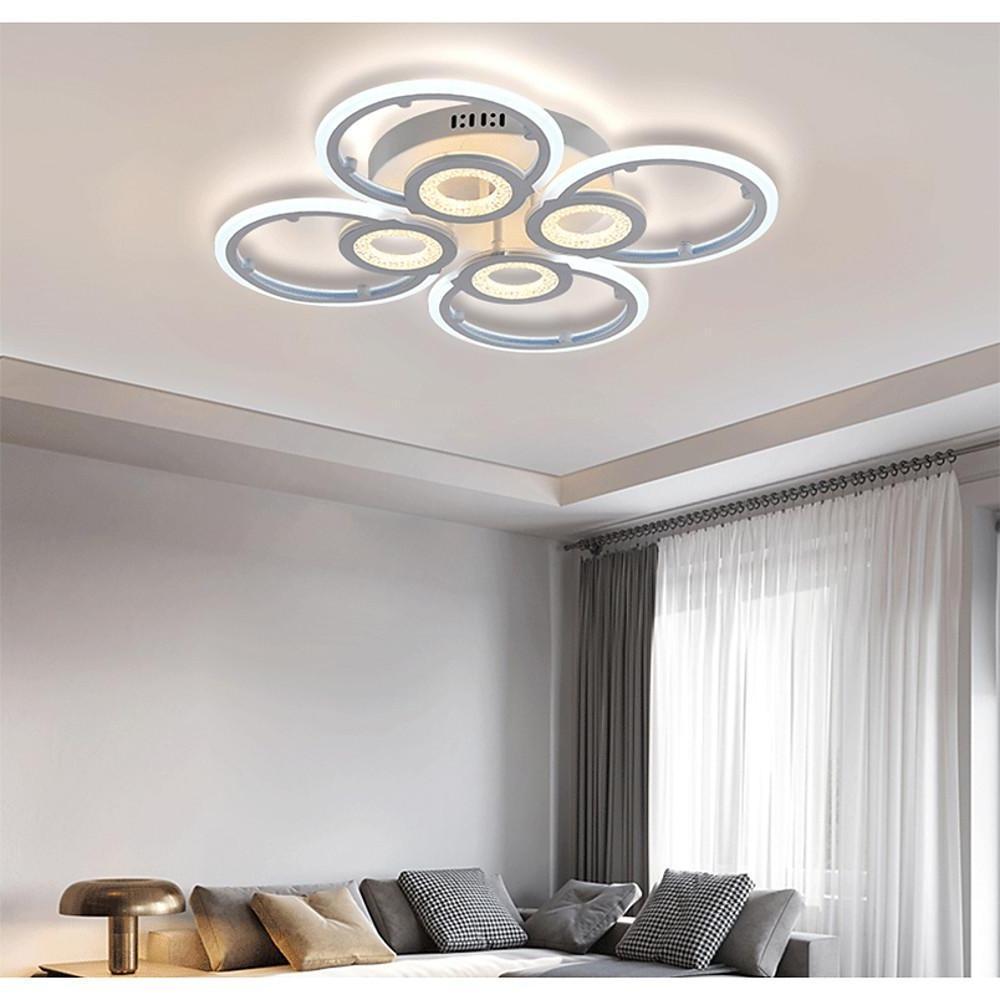 Ring Display Metal Geometric Style Design Flush Mount Lighting LED Bedroom Ceiling Lights