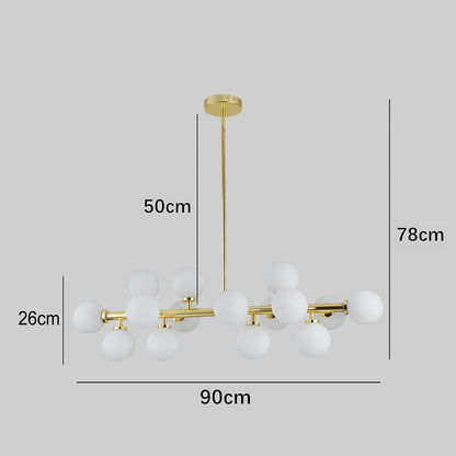 35'' LED 16 Bulbs Molecular Pendant Lighting Pendant Light Fixtures For Living Room