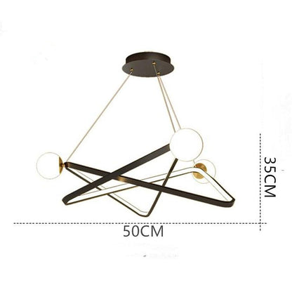 Geometric Design LED Modern Chandeliers Glass Pendant Lights Hanging Lamp