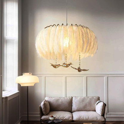 Modern Contemporary Chandeliers Drum Light Chandelier Feather Chandelier