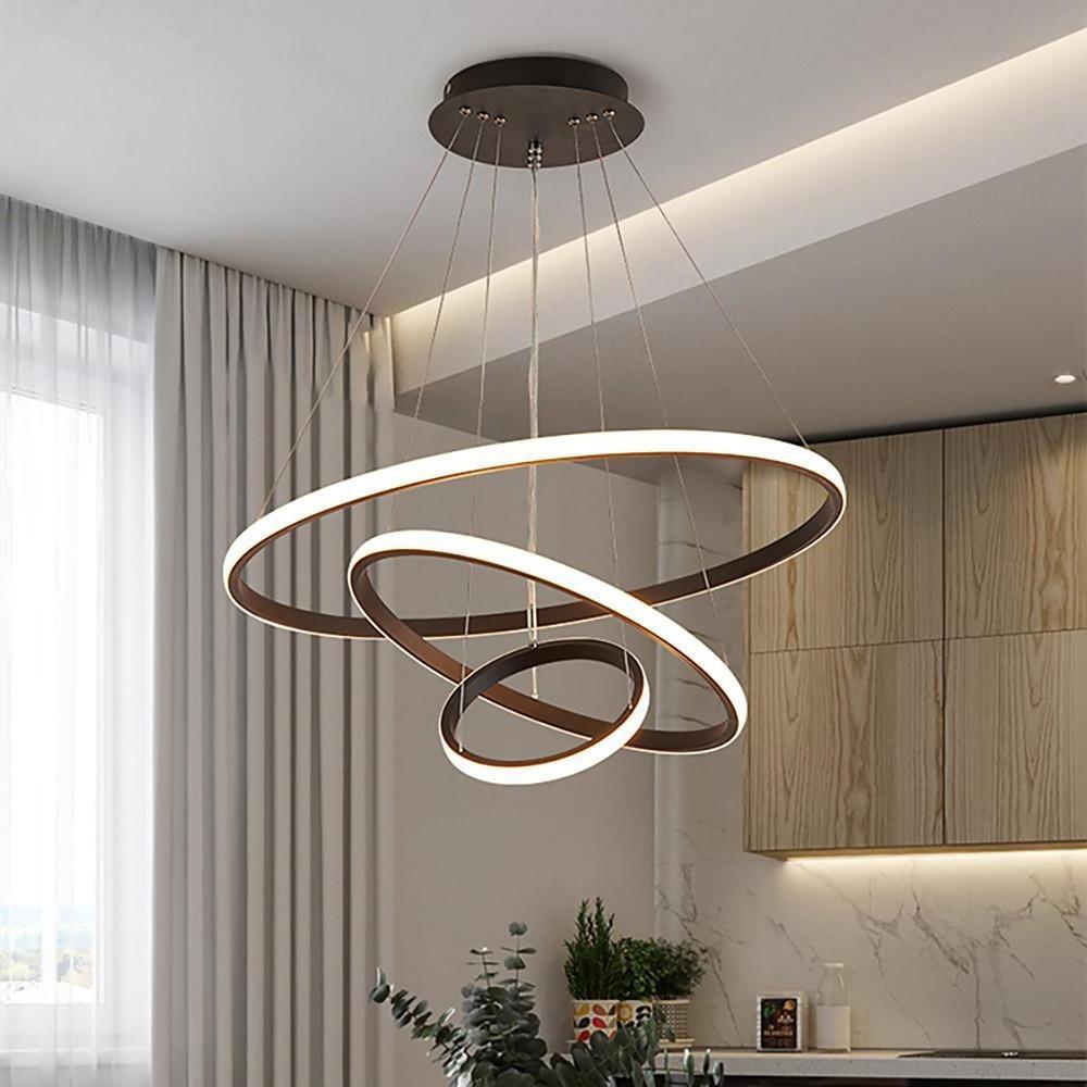 3 Ring Design Pendant Lighting Acrylic Aluminum Pendant Unique LED Ceiling Light