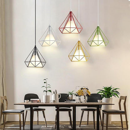 Geometric Metal LED Country Pendant Lights Kitchen Island Lighting