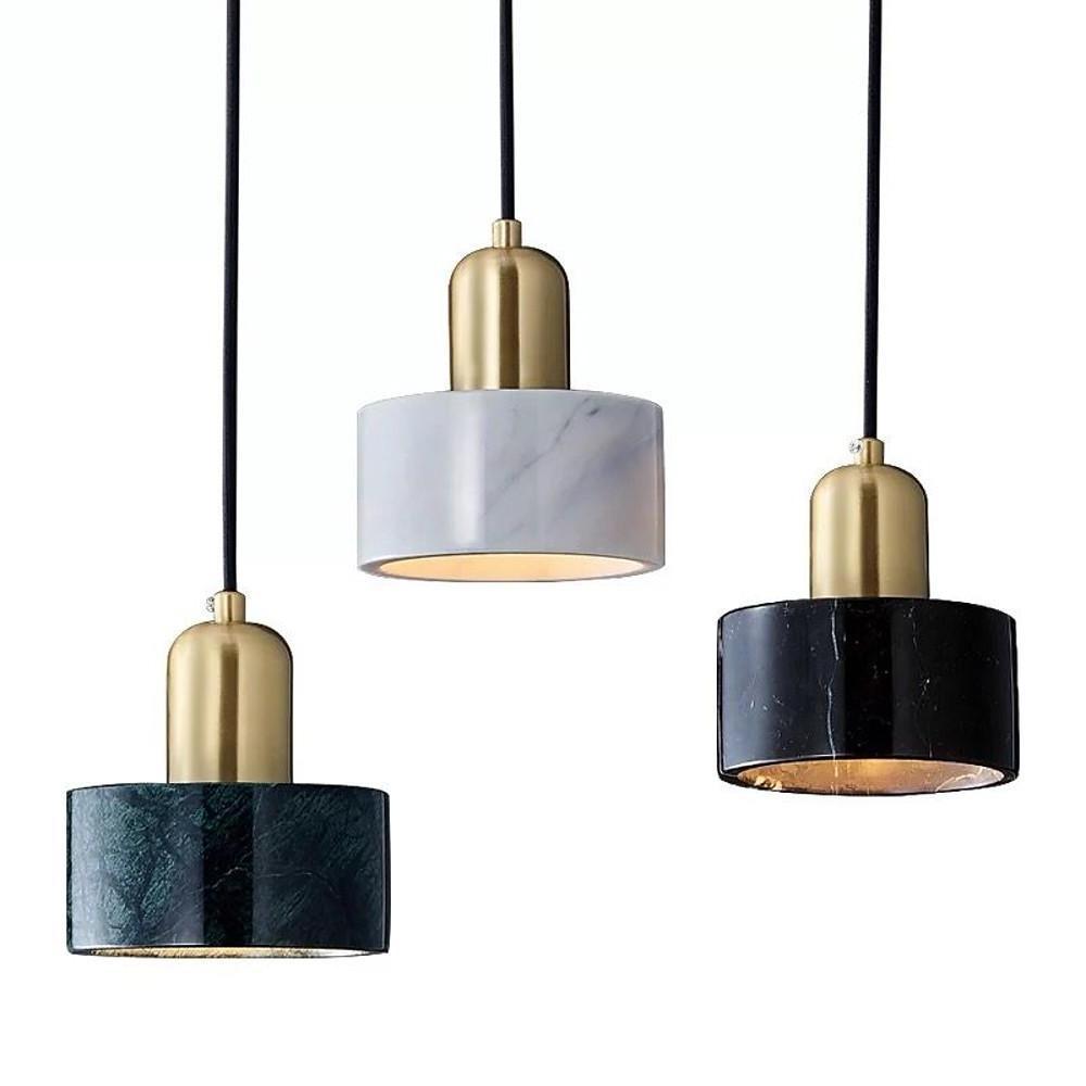 Minimalist Cylindrical Electroplated Copper LED Modern Pendant Lighting