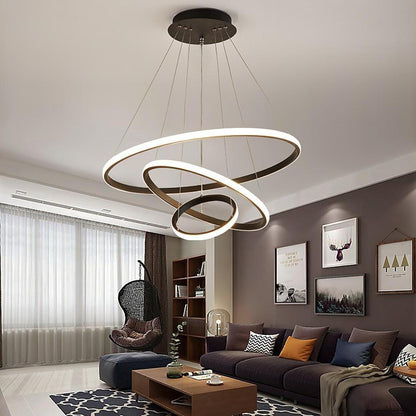 3 Ring Design Pendant Lighting Acrylic Aluminum Pendant Unique LED Ceiling Light