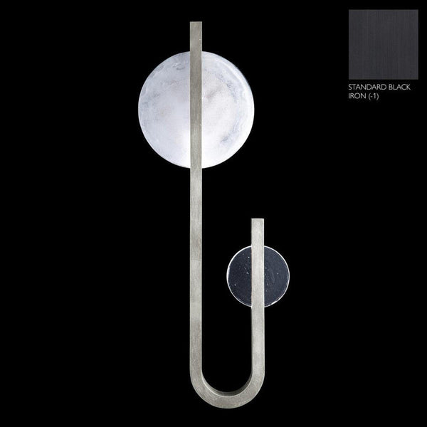 Sconce, 2-Light, LED, Black, Clear & White Glass, 14.5"W (922950-1ST RHQF)