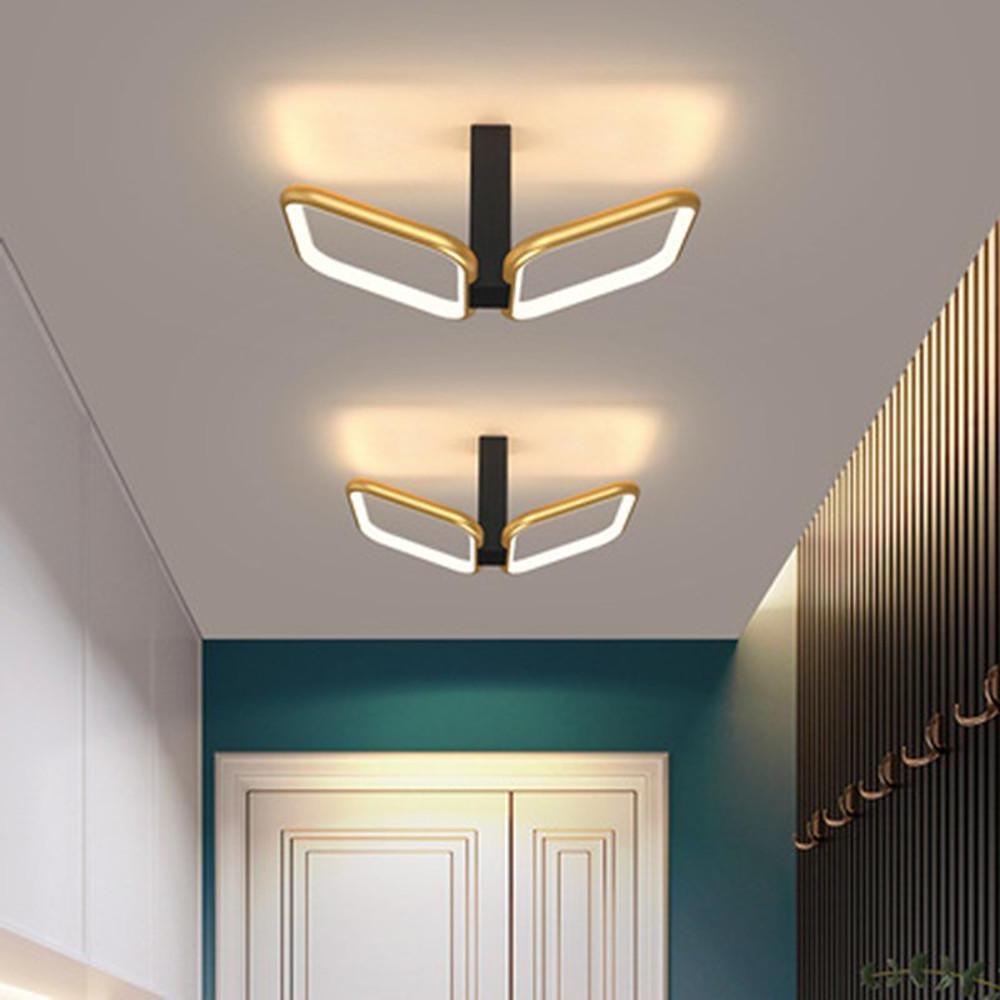 Squares Reflective Gold Flush Mount Light LED Ceiling Light