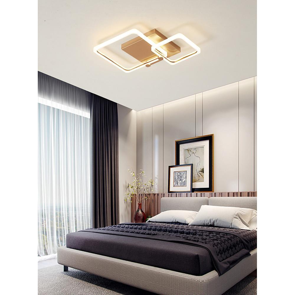 Squares Artistic Dimmable LED Modern Ceiling Lights Flush Mount Lighting