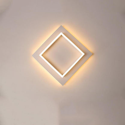 Two Square Shaped Modern LED Flush Mount Ceiling Light for Bedroom