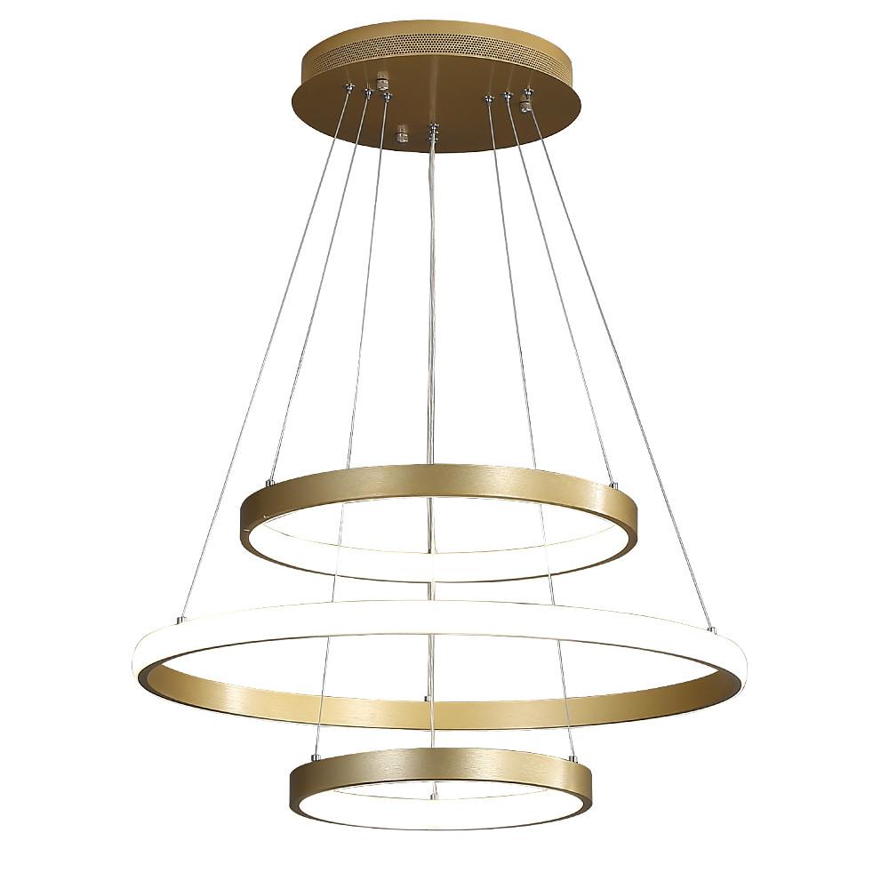 Circles Dimmable LED Adjustable Gold Contemporary Chandeliers Island Lights