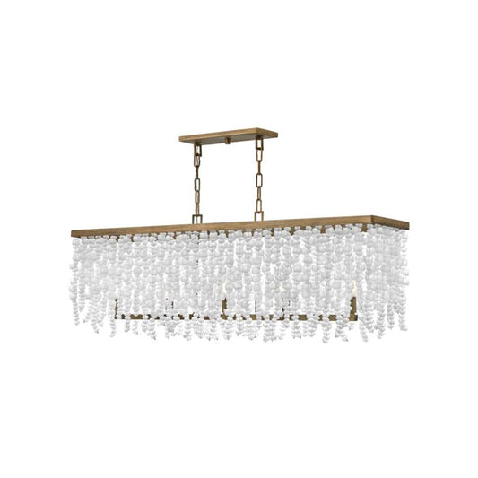 Fredrick Ramond Dune 5-Light Linear Chandelier In Burnished Gold