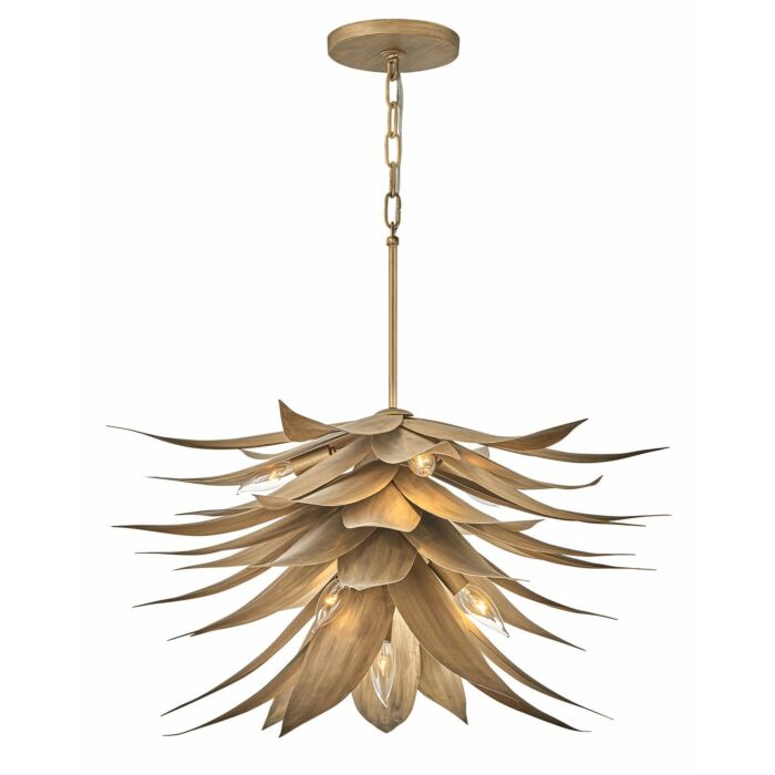 Fredrick Ramond Agave 7-Light Pendant In Burnished Gold