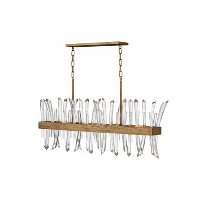 Fredrick Ramond Revel 4-Light Linear Chandelier In Burnished Gold