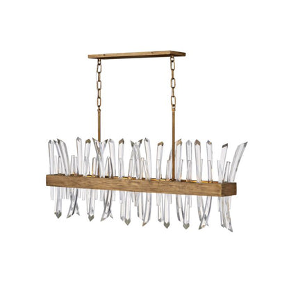 Fredrick Ramond Revel 4-Light Linear Chandelier In Burnished Gold