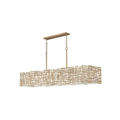 Fredrick Ramond Farrah 10-Light Linear Chandelier In Burnished Gold