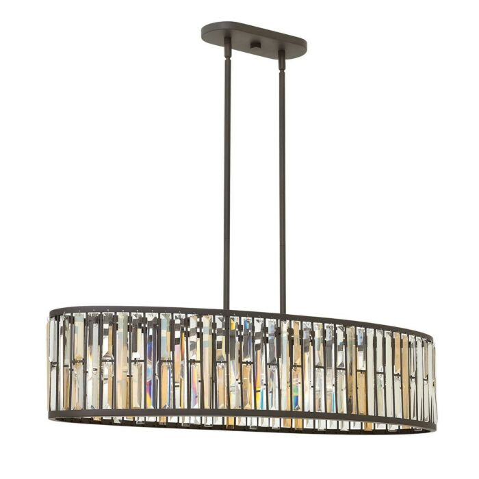 Fredrick Ramond Gemma 6-Light Linear Chandelier In Vintage Bronze