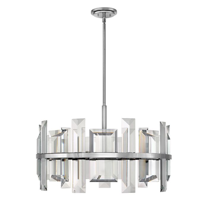 Fredrick Ramond Odette 9-Light Chandelier In Polished Nickel*