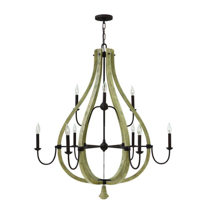 Middlefield 9-Light LED Chandelier in Iron Rust