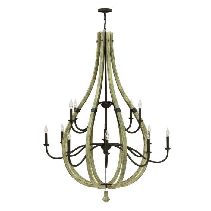 Middlefield 12-Light LED Chandelier in Iron Rust